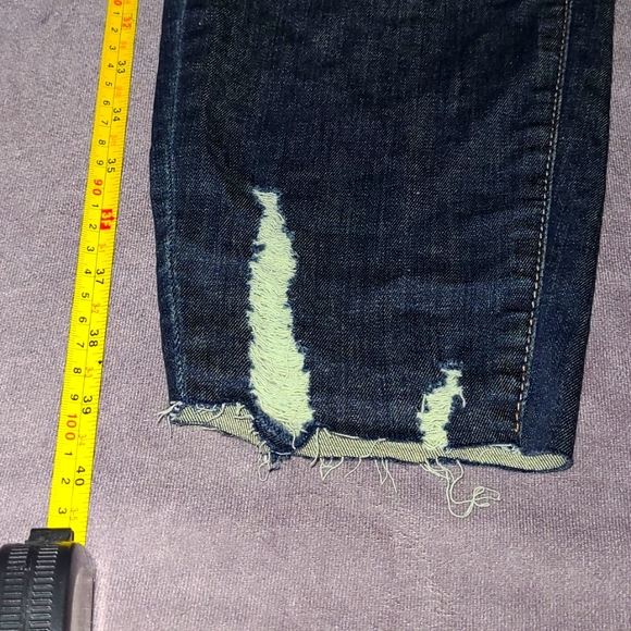 LANE BRYANT Mid-Rise Super Stretch Skinny Destressed Jeans - Picture 6 of 9